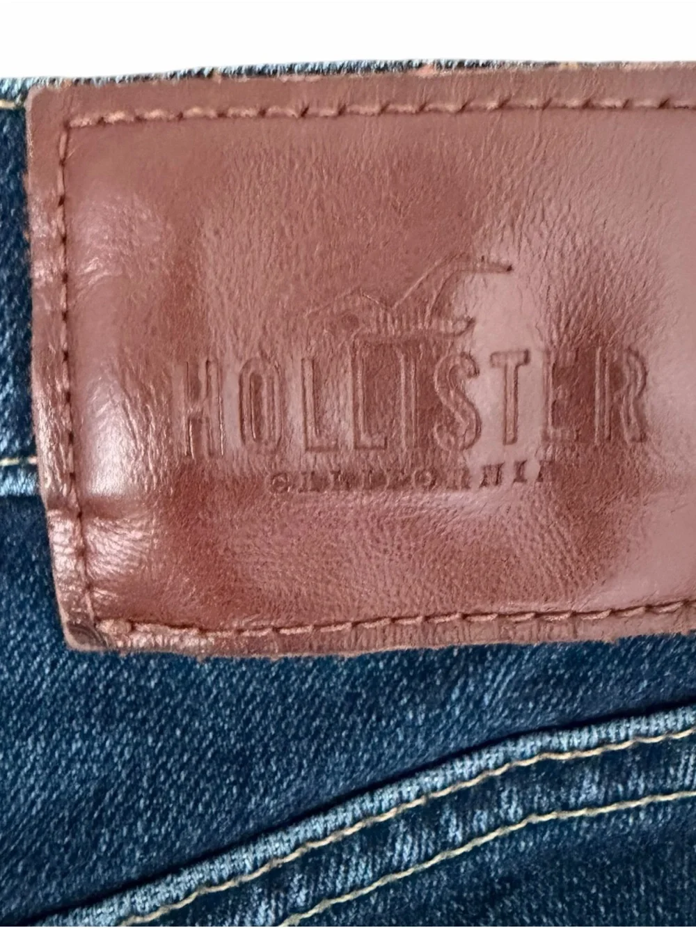 Hollister Jeans Mens 28x30 Skinny Fit Stretch Blue Med Wash Denim Y2K Streetwear